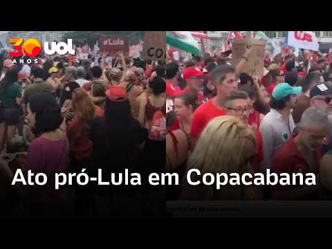Copacabana hoje: ato pró-Lula fecha quarteirões da orla carioca