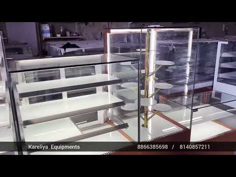 Glass rectangular sweet display counter