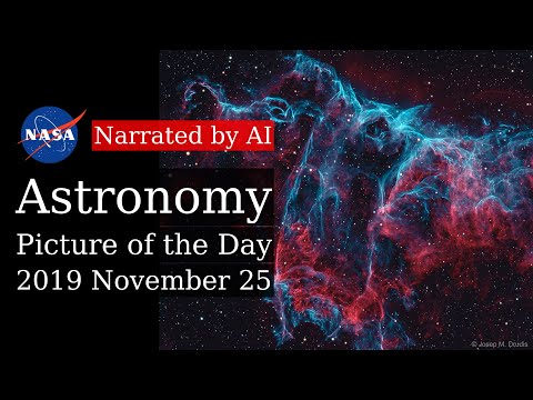 APOD: 2019-11-25 - NGC 6995: The Bat Nebula (Narrated by Emma)