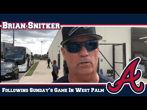 Brian Snitker following Sunday’s contest in West Palm