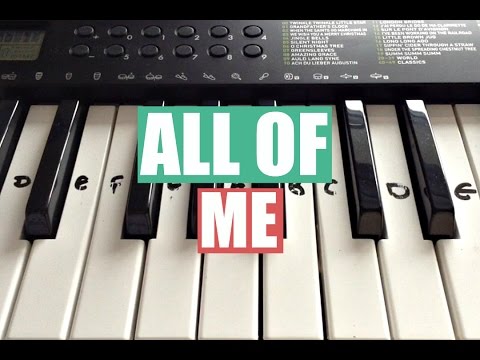 All Of Me - John Legend | Easy Keyboard Tutorial With Notes (Right Hand)
