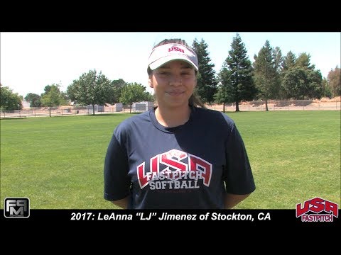 2017 LeAnna Jimenez Pitcher and Second Base Softball Skills Video