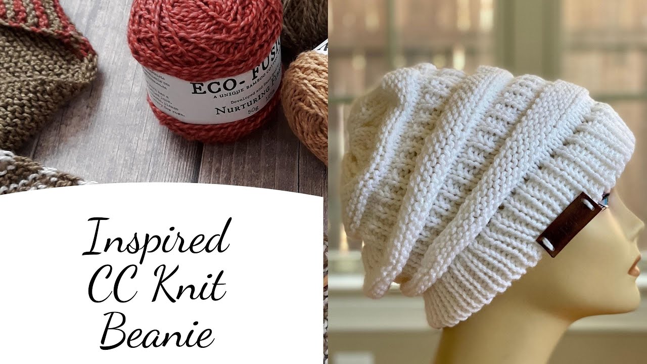 Knit an Inspired CC Beanie Hat Tutorial Pattern
