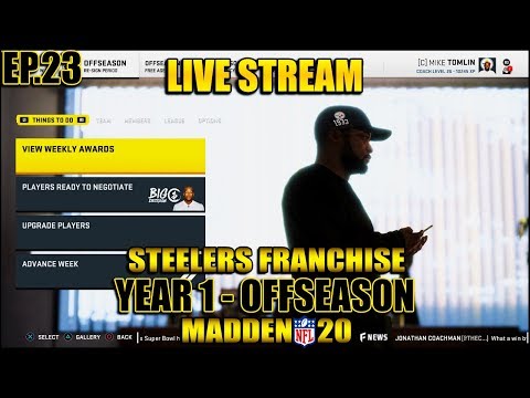 Madden 20 Steelers Franchise Mode | YEAR 1 FULL OFFSEASON - Will Big Ben Be Here Next Year???