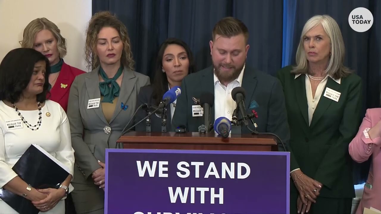 Virginia Giuffre's brother demands justice at Epstein survivors press conference with Democrats