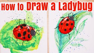 How to Draw a Ladybug Kids Watercolor Tutorial