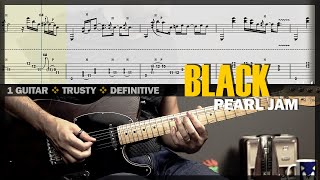 Black | Guitar Cover Tab | Guitar Solo Lesson | Backing Track with Vocals 🎸 PEARL JAM