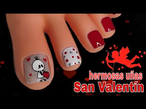 Se acerca el mes del AMOR ❤️ ,aquí  está bonita Idea para decorar tus uñas 💅/UÑAS SAN VALENTÍN 🏹