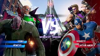 MARVEL VS. CAPCOM: INFINITE Sigma,Nemesis Alt. Gameplay In Arcade Mode