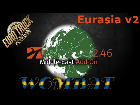 ETS2 1.37 - Promods 2.46 Eurasia map combo v2 including middle east, Laesoe and updated SR8 Final.