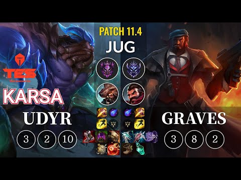 TES Karsa Udyr vs Graves Jungle - KR Patch 11.4