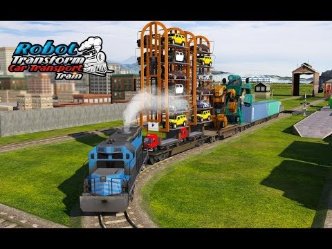 Robo Car Transform: Train Transport Smart Crane 3D - Car Android Gameplay