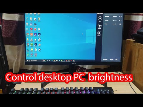How to adjust brightness on windows 10 desktop PC