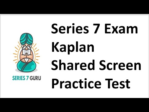 Series 7 Exam Practice Test Explication on Shared Screen with Test Taker.  Pause, Answer, Play.