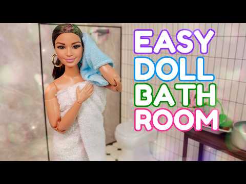 Making a Doll Room With Poster Board | Easy Bathroom That Folds Up | Easter Backdrop