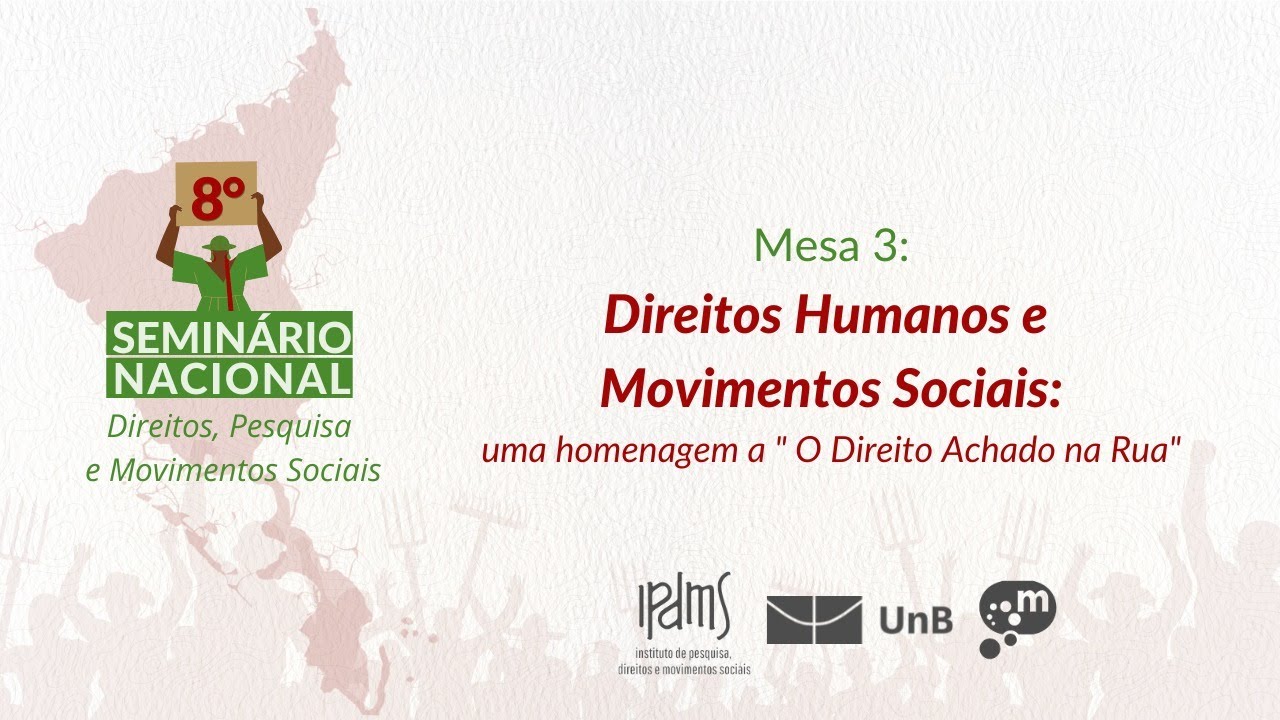 8º Seminário Nacional Direito Pesquisa e Movimentos Sociais - Mesa 3