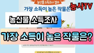 농산물 소득조사, 가장 소득이 높은 작물은? [농사TV]
