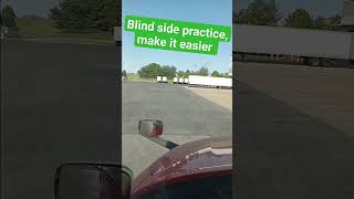 Blind side backing practice #newdriver #truckingtips #trucking #truckingproblems