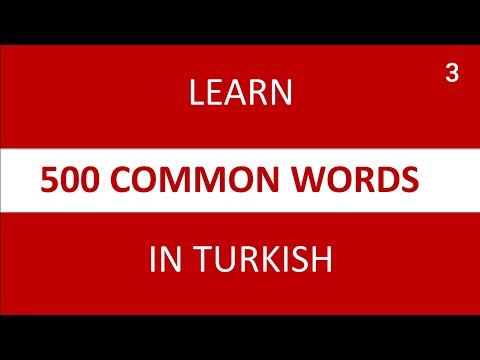 500 Most Common Turkish Words | Part 3 #turkish #learnturkish  #turkishlesson