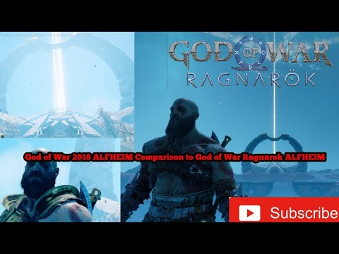 God of War 2018 ALFHEIM Comparison to God of War Ragnarok ALFHEIM