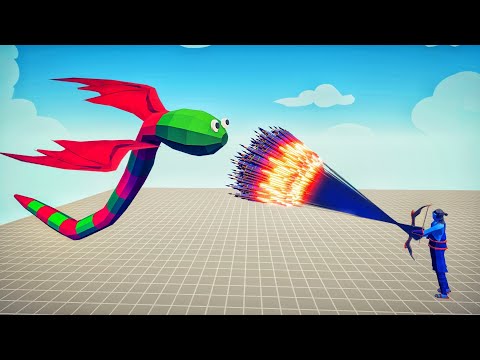 GIANT FLYING SNAKE vs EVERY GOD - Totally Accurate Battle Simulator TABS