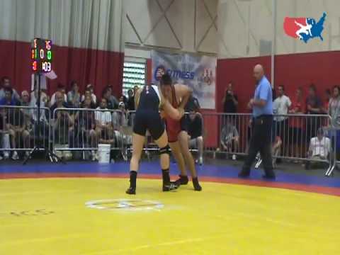 FILA Junior Freestyle Final 96kg Match 1 - Tyler Lehmann vs. Derrick Borlie