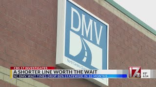 NC DMV wait times drop statewide