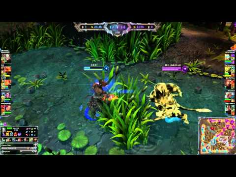 Lee Sin VS Rengar - The denied Gank. - League Of Legends 2013