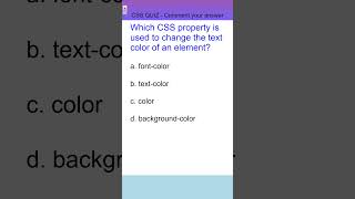 css quiz 01 #css  #interviewquestions #shorts