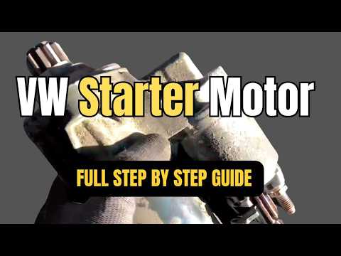 VW Starter Motor T5 T6 How to Remove and Refit on a Transporter Multivan..