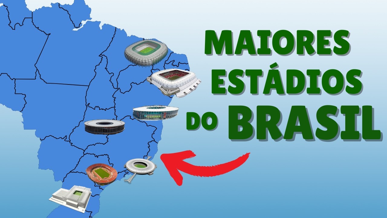 Os maiores ESTÁDIOS de futebol do BRASIL!!!🏟️🟢🟡#estádio #brasil #futebol
