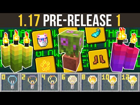 Minecraft 1.17 Pre-Release 1 Flower Pot Azaleas, New Sign Glow & Candles Return!