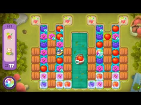 Gardenscapes Level 663 Super Hard Level All Goals Complete - Playrix Gameplay