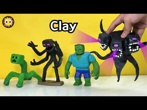 Minecraft Mutants in Clay – ( Wither Storm, Zombie, Enderman & Mutant Creeper )