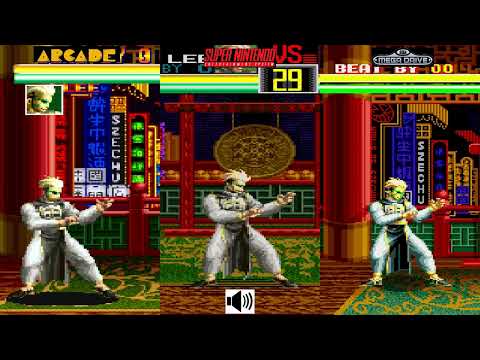 Art of Fighting Lee Comparison Arcade VS SNES VS Megadrive Console VS Console