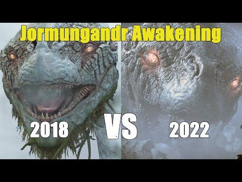 Jomungandr Scene Comparison God of War 2018 vs God of War Ragnarok