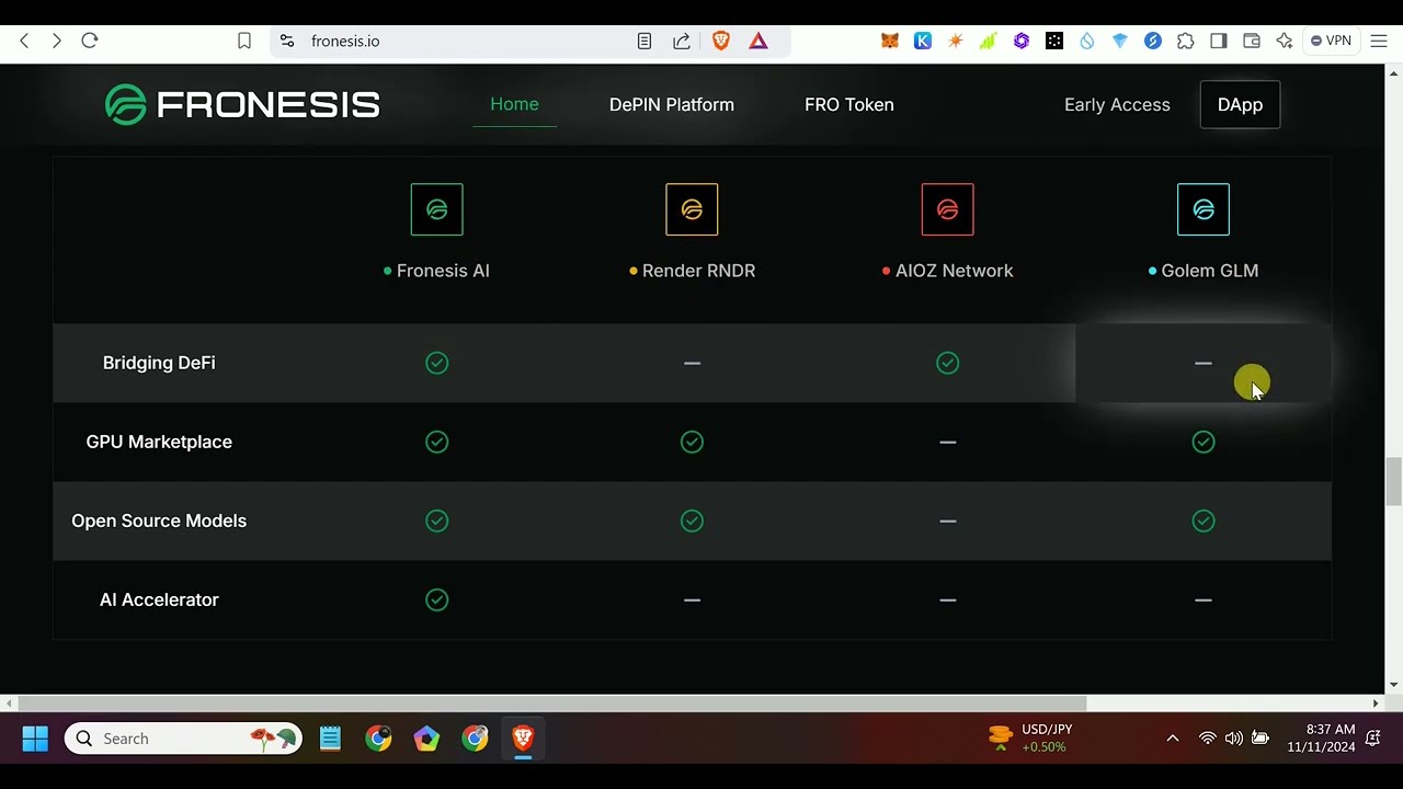 FRONESIS  Decentralized AI Infrastructure 💰 DePIN-powered P2P GPU Cloud Marketplace