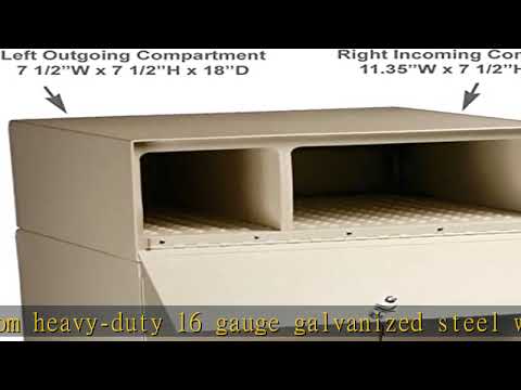 dVault® Full Service Vault DVCS0015 Secure Curbside Mailbox/Package Drop with Locking Letterbox (Bl