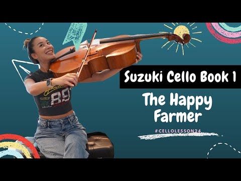 Cello Suzuki Book 1 \The Happy Farmer\ 快樂農夫 #cellolessons 練習技巧整合以及伴奏速度練習【#cellolesson25】