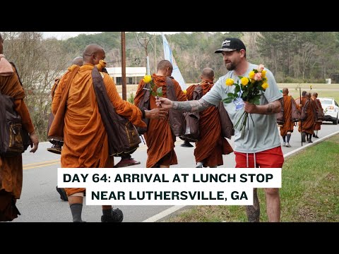 Day 64: The venerable monks arrived for lunch today, and somehow the crowd keeps growing