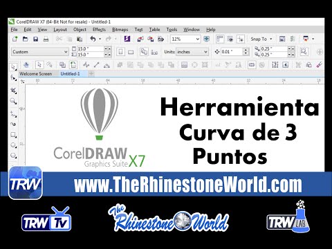 (Spanish) CorelDRAW 3 Point Curve Tool Basics The Rhinestone World TRWCD12