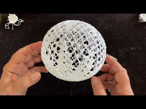 How to crochet Christmas ball ornaments/easy tutorial