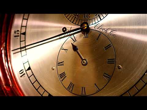 1800's GRANDFATHER CLOCK Ticking - [CHIMES EVERY HOUR] - A Strong Mechanical Sound
