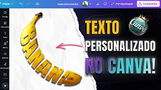 Como Fazer Tipografia Criativa no Canva (Efeito de Texto Personalizado Passo a Passo)