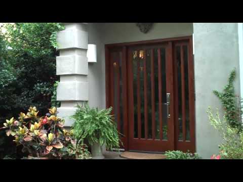 Charlotte home for sale front entry with private garden