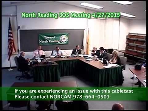 North Reading MA Board of Selectmen Meeting 4/27/15