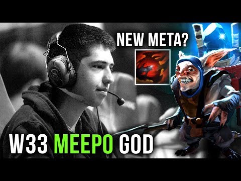 w33 TOP-1 Best Meepo in The World is Back Again Heart of Tarrasque Build vs Counter Pick - Dota 2