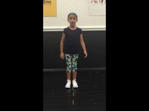 Reina Ozbay (6) sings the Star-Spangled Banner - June 2016