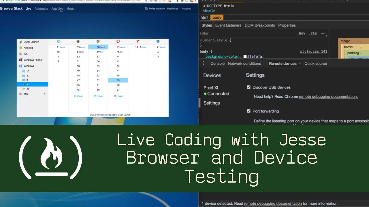 Browser and Device Testing - Live Coding with Jesse