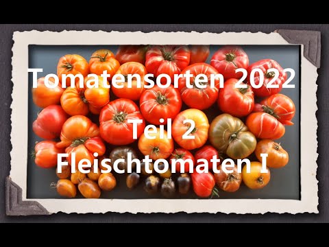 , title : 'Tomatensorten 2022 Teil 2 - Fleischtomaten I'